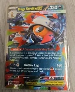 Mega Scrafty ex 135/217 Pokemon English NM In Hand Ready To Ship Rare - Image 2