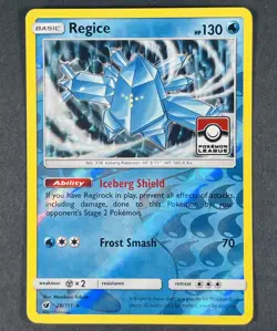 POKEMON Regice 28/111 Sun & Moon Crimson Invasion League Promo Card - Image 1
