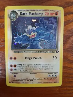 Dark Machamp 10/82 Team Rocket, Pokemon TCG, LP-MP, WotC, Holo Rare - Image 1
