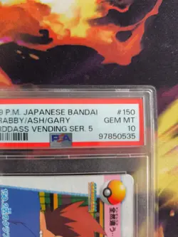 Pokemon Card carddass vending anime Japanese 2 Krabby Ash Gary #150 PSA 10 - Image 4