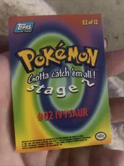 Topps Pokemon TCG Stage 2 #2 Ivysaur Blue Logo 1st Edition Non Holo E2/12 NM - Image 2