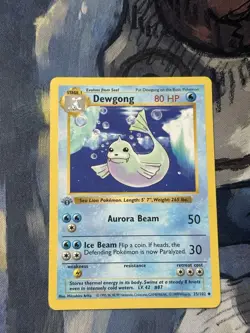 Dewgong 025/102 Base Set 1st Edition (Shadowless) Regular Pokemon WOTC MP - Image 1
