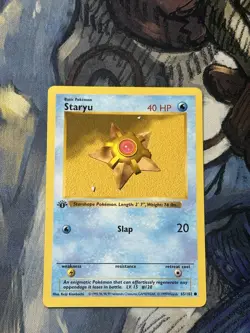 Pokemon TCG Staryu 065/102 First Edition Base Set (Shadowless) Regular LP - Image 1