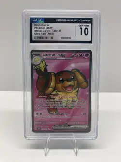 CGC 10 Dachsbun ex 160/142 Pokemon Stellar Crown Ultra Rare Holo Full Art - Image 1