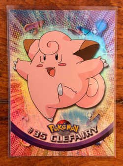 1999 Topps Pokemon Clerfairy #35 FOIL TV Animation Edition Blue Logo Holo - Image 1