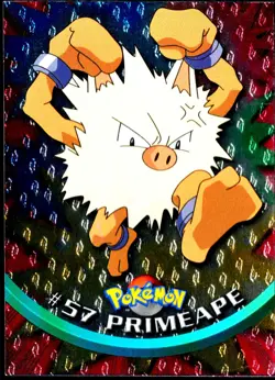 topps Pokemon TV Animation Edition Series 1 Holo Foil #57 Primeape Error MC - Image 1