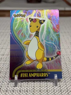 2001 Topps Pokemon Johto Series 1 #181 Ampharos (Silver Foil/Holo) Blue Logo MP - Image 1