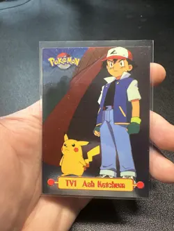 topps Pokemon TV Animation Edition Series 1 Holo Foil TV1 Ash Ketchum - Image 1