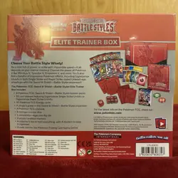 POKEMON TCG BATTLE STYLES RED FACTORY SEALED ELITE TRAINER BOX ETB - Image 3