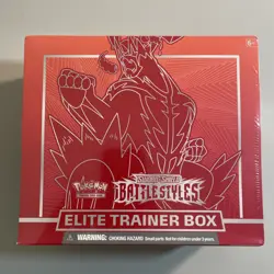Pokemon TCG Battle Styles ETB Elite Trainer Box 2021 Red Factory Sealed Unopened - Image 1