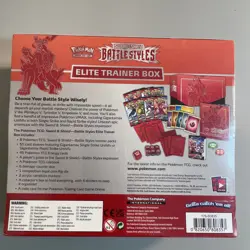 Pokemon TCG Battle Styles ETB Elite Trainer Box 2021 Red Factory Sealed Unopened - Image 3