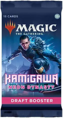 Magic The Gathering MTG Kamigawa Neon Dynasty Draft Booster Pack Factory Sealed - Image 1
