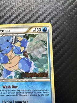 Pokemon BLASTOISE Unleashed STAFF Holo Prerelease Promo 13/90 - Image 3