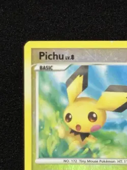 Pichu LV.8 45/100 Platinum Stamped Reverse Holo Pokemon Card MP - Image 3