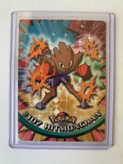Topps 2000 Pokemon Hitmonchan Holo Card 107 TV Animation Series - Image 1