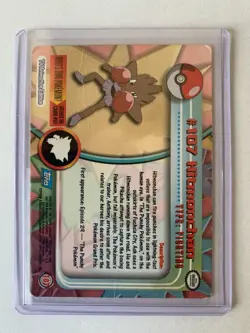 Topps 2000 Pokemon Hitmonchan Holo Card 107 TV Animation Series - Image 2