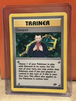 Giovanni 104/133 LP -Vintage Rare Pokemon Card- Gym Challenge - Image 1