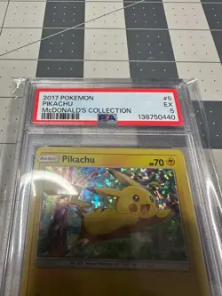 Pokemon Pikachu TCG Holo Card Promo 5/12 McDonald's PSA 5 - Image 2