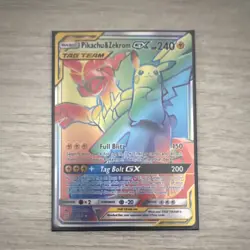 Pokemon Pikachu & Zekrom GX TAG TEAM Secret Rare Holo Card 184/181 Sm-Team Up - Image 1