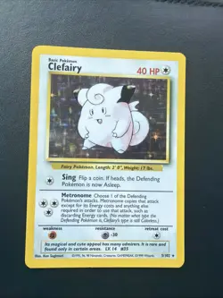 Pokemon TCG Clefairy Doll Holo Base Set, Card 5/102 - Image 1