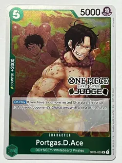 Portgas.D.Ace Judge Pack Vol. 6 One Piece Foil Stamped Promotion Card OP09-035 - Image 1