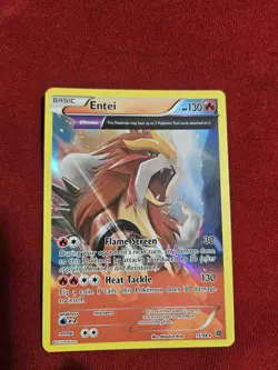 TCG POKEMON Basic ENTEI (15) XY Ancient Origins (AOR) HOLOFOIL RARE! #15/98 NP! - Image 4