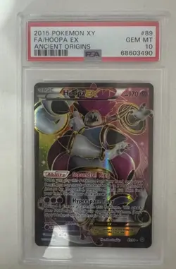 Hoopa EX #89/98 2015 Pokemon XY Ancient Origins Full Art HOLOFOIL PSA 10 - Image 1