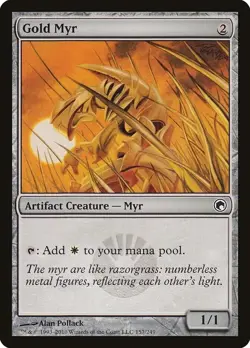 GOLD MYR X 4 E/X+ SCARS OF MIRRODIN MAGIC THE GATHERING - Image 1