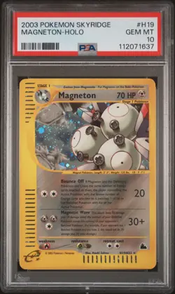 2003 POKEMON SKYRIDGE #H19 MAGNETON-HOLO PSA 10 - Image 1