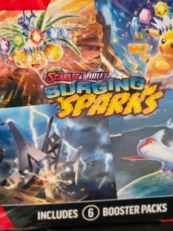 Pokemon TCG Surging Sparks Booster Bundle (6 Packs) Factory Sealed - Image 1