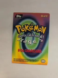 Pokemon Topps Charizard E6 of 12 Blue Label Non-Holo LP - Image 2