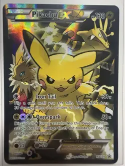 Pokemon Generations Pikachu EX XY 124 Full Art Holo Black Star Promo NM - Image 1