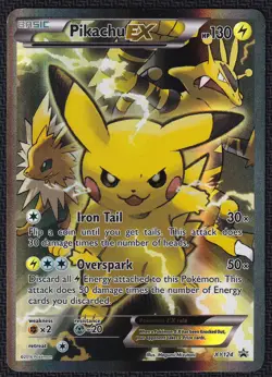 Pokemon Pikachu EX XY124 Full Art Black Star Promo XY Generations - Image 1