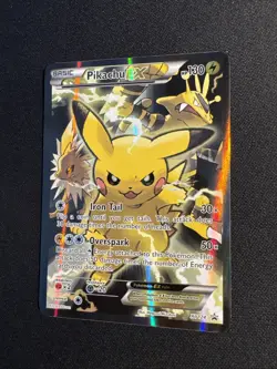 Pokemon Generations Pikachu EX XY 124 Full Art Holo Black Star Promo LP/ NM - Image 1