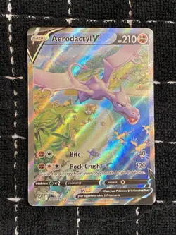 Pokemon TCG Aerodactyl v 180/196 Lost Origin Alt Art Holo Rare LP/NM Condition - Image 1