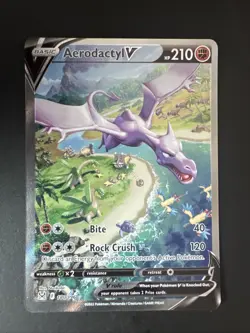 Pokemon TCG Aerodactyl v 180/196 Lost Origin Alt Art Holo Rare LP/NM Condition - Image 1