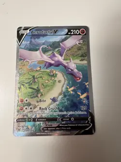 Pokemon TCG Aerodactyl v 180/196 Lost Origin Alt Art Holo Rare LP/NM Condition - Image 1