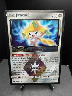 Pokemon TCG SM Celestial Storm Jirachi 97/168 Prism Star Ultra Rare Holo LP - Image 1