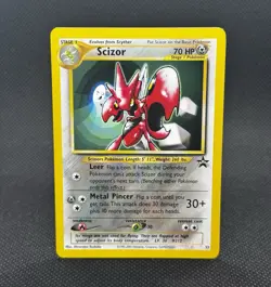 Pokemon Card - Scizor #33 WoTC Black Star Promo - Image 1