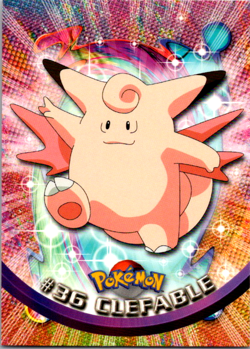Clefable #36 - BLUE LOGO - NON-HOLO - SERIES 1 - TOPPS Pokemon Card - NM - Image 1