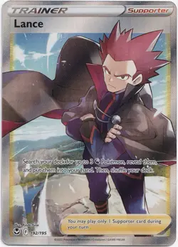 Pokemon Lance Full Art Silver Tempest 192/195 Near Mint English - Image 1