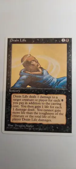 1x Drain Life - LP - Alternate Fourth (4th) Edition - SPARROW MAGIC - Image 1