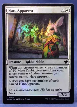 Hare Apparent (FOIL) - MTG - Foundations FDN - NM - Image 1