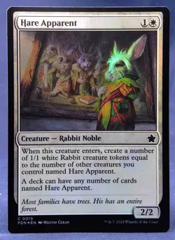 Hare Apparent (FOIL) - MTG - Foundations FDN - NM - Image 2