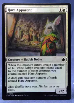 Hare Apparent (FOIL) - MTG - Foundations FDN - NM - Image 3