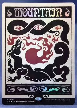 Mountain (0891) - MTG Rainbow FOIL - Secret Lair SLD - NM - Image 2