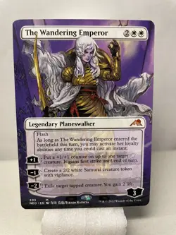 MTG The Wandering Emperor Kamigawa: Neon Dynasty 303 Borderless NM NEVER PLAYED - Image 1