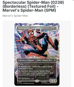 Wizards of the Coast Spectacular Spider-Man #239 Borderless Foil Rare MTG - Image 2