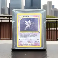 Haunter 6/62 Fossil Holo MP Pokemon TCG WOTC Vintage (Miscut Error) - Image 1