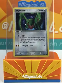 Rayquaza #3 Holo Rare Swirl Pokemon 2006 POP Series 1 HP Heavily Played - Image 1